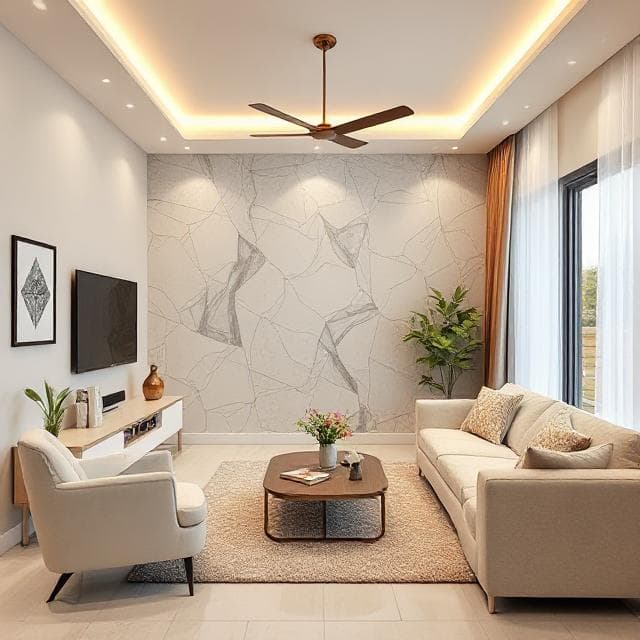 Modern smart home interior with technology integration