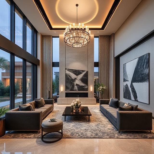 Turnkey interior design with stylish furnishings