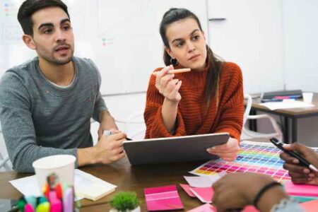 Completely finished and furnished living room from a turnkey interior design project