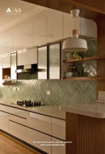 Warm contemporary home interior design with wooden finishes and soft textures Warm contemporary home interior design with wooden finishes and soft textures