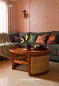 Warm contemporary home interior design with wooden finishes and soft textures Warm contemporary home interior design with wooden finishes and soft textures